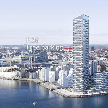 26-Etage Lejlighed Med Utrolig Havudsigt Århus Eksteriør bilde