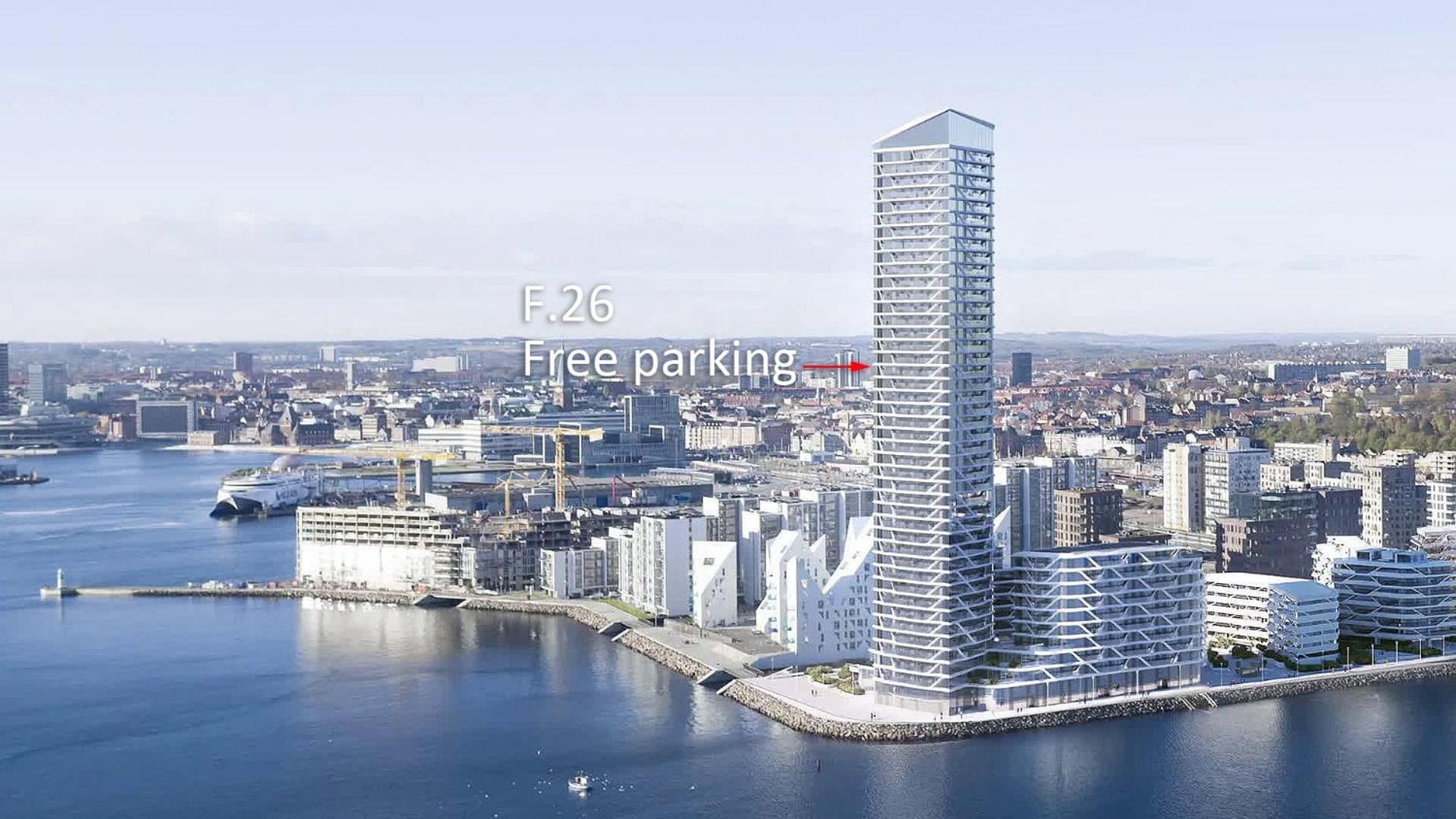 26-Etage Lejlighed Med Utrolig Havudsigt Århus Eksteriør bilde